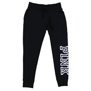 VS PINK Black Logo Joggers size M
